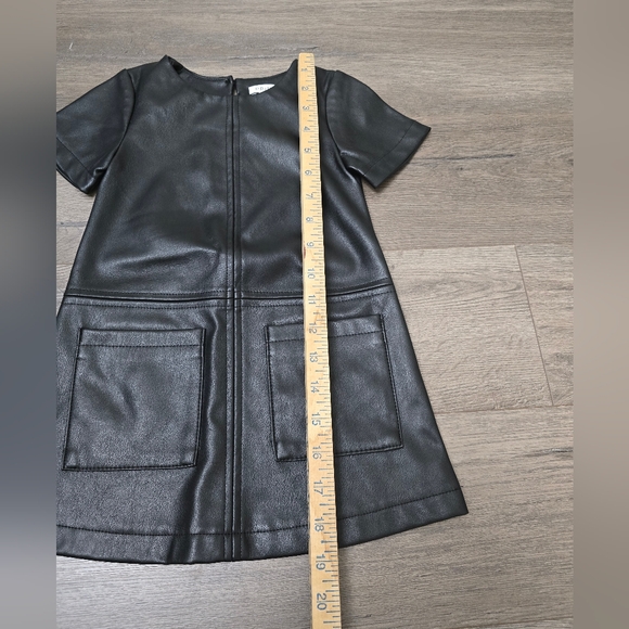 Faux Leather Toddler Dress Black Size 18 Month - Picture 2 of 12